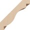 Ekena Millwork 5-inch W x 6-inch D x 6-inch H Copenhagen Rough Cedar Woodgrain TimberThane Knee Brace, Primed BRCUR05X06X06CHGRCPR - alternate 2